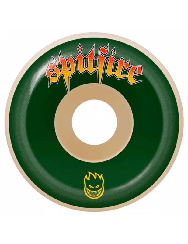 Spitfire Formula Four 99D Venom Script Conical Full Wheels - white... Spitfire Formula Four 99D Venom Script Conical Full Wheels - white...