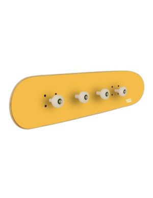 Perchero de pared Skate, Amarillo