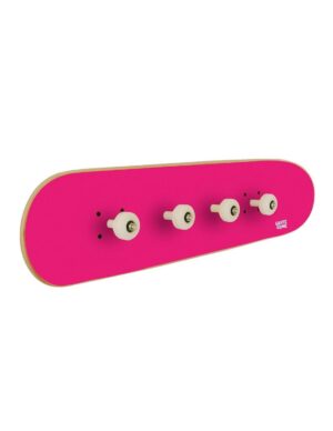 Perchero de pared Skate, Rosa Brillante
