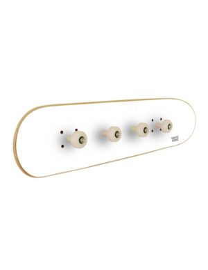 Perchero de pared Skate, Blanco