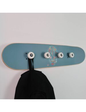 Perchero skate Flower Skull