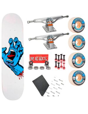 Skate Completo Santa Cruz 8.25" Screaming Hand X Spitfire nº 100