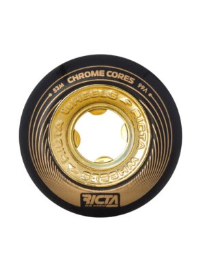 Ruedas skate Ricta 53mm 99A Chrome Core Black Gold
