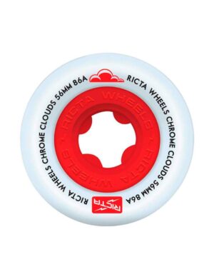 Ruedas skate Ricta 56mm 86A Chrome Clouds Wheels Red