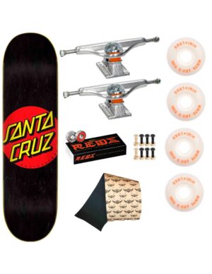 Skate Completo 8.25" Santa Cruz Classic Dot Black Independent
