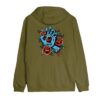 Sudadera Santa Cruz ZIP HOOD SCREAMING FLASH Sea Kelp