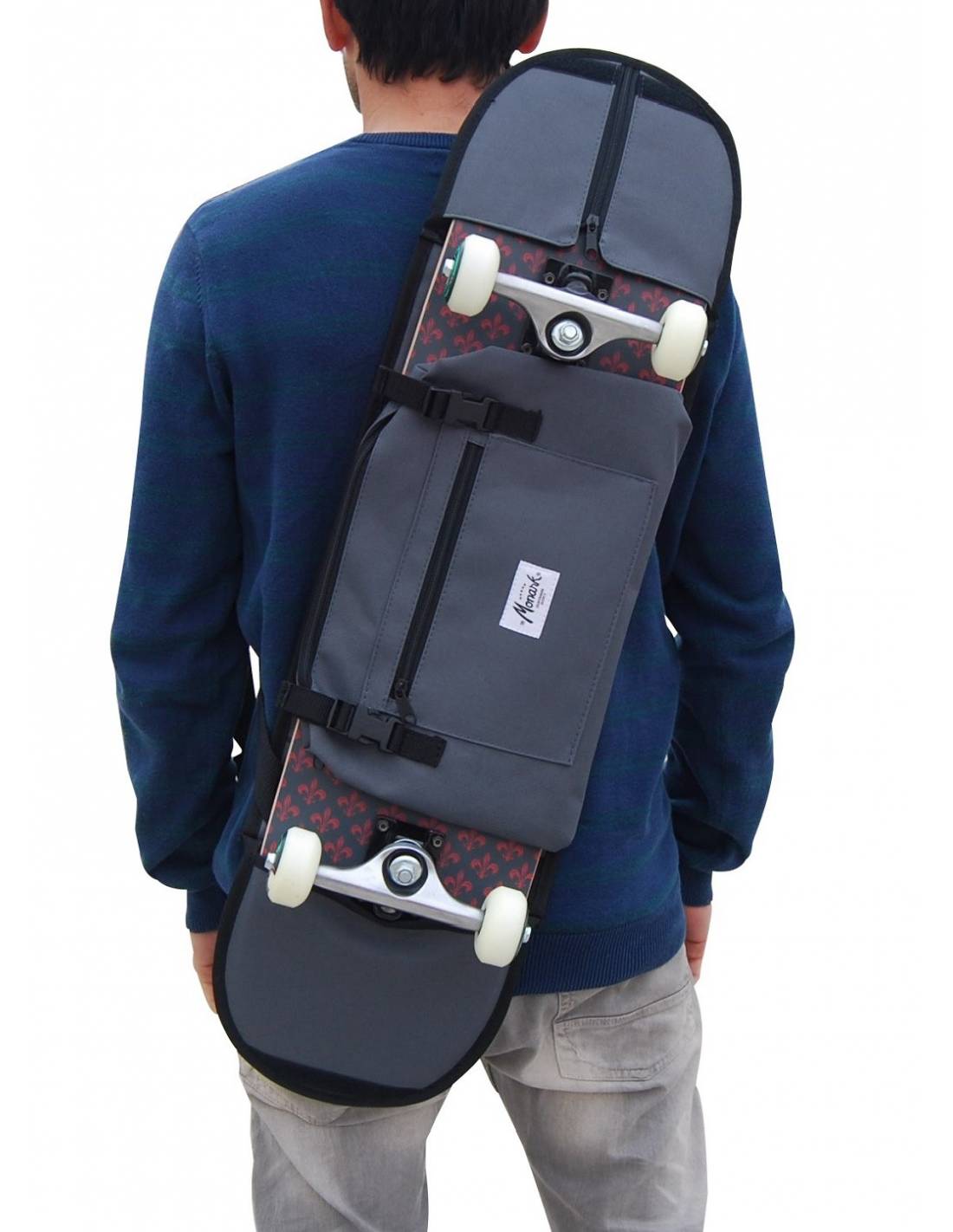 Mochila para Skateboard Gris Monark Supply 49,90 € SKATEBOARD BANDOLERA 8.1" - 8.5" Negro