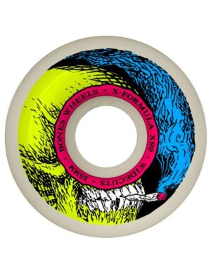 Bones 55mm 99A Smokin Skull X Formula V6 Wide Cut