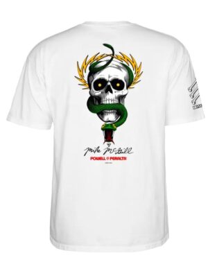 Camiseta Powell Peralta Bones Brigade Mike McGill Serie 17 Blanca
