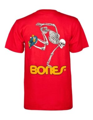 Camiseta Powell Peralta Skate Skeleton Rojo