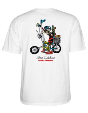 Camiseta Powell Peralta Steve Caballero Chopper Bike Blanca