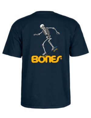 Camiseta Powell Petalta Skateboard Skeleton 3 Navy