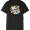Camiseta Santa Cruz Flaming Dice Dot Chest Negra