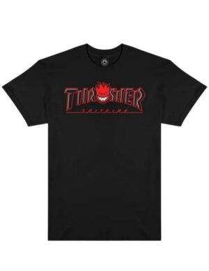 Camiseta Thrasher x Spitfire Big Head Outline Negra