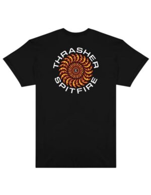 Camiseta Thrasher x Spitfire Classic Swirl Negra