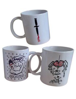 Colección Única de 3 Tazas Thrashin Diseño Smash, Daggers y Ramp Locals