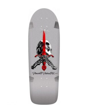 Old School Powell Peralta OG Skull and Sword Silver 10