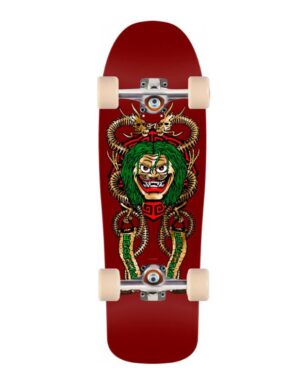 Old school Skate Powell Peralta Steve Caballero Mask Burgundy Gold Foil 9.75