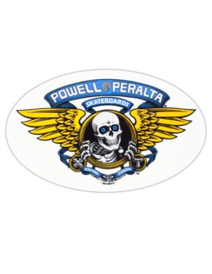 Pegatina Powell Peralta Winged Ripper OG Blue 16 Cm