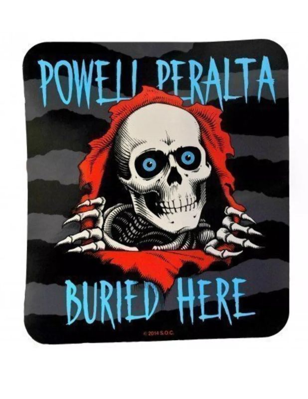 Pegatina Powell Peralta Ripper Buried Here 20 x 23 Cm Monark Supply 9,90 € Pegatina de skate Powell Peralta STICKER RIPPER BURIED HERE