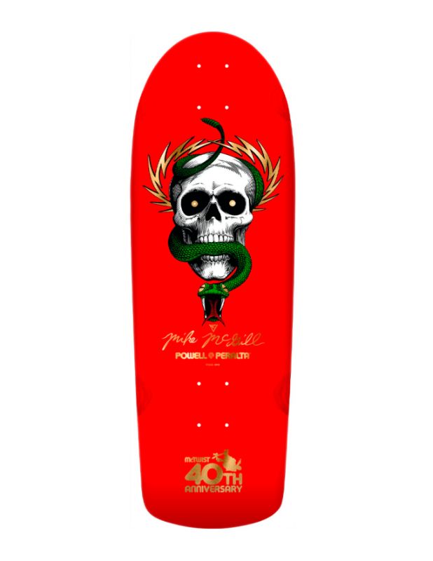 Powell Peralta Mike McGill Skull & Snake McTwist 40th Anniversary Red Gold Foil 10" Monark Supply 139,00 € Powell Peralta Mike McGill Skull & Snake McTwist 40th Anniversary Red Gold Foil