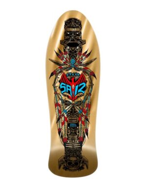 Tabla Old School Skate Powell Peralta Steve Saiz Totem Gold Foil 10"
