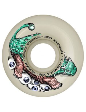Ruedas Bones 54mm 99A Boo Johnson Dino Sortas X Formula V6 Wide Cut