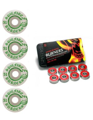 Ruedas Spitfire 51mm 99A Burner + Rolamentos Spitfire Burner Pack