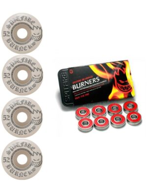 Ruedas Spitfire 52mm 99A Burner + Rolamentos Spitfire Burner Pack