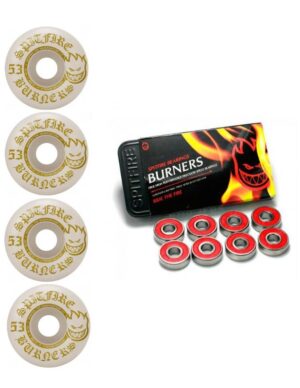 Ruedas Spitfire 53mm 99A Burner + Rolamentos Spitfire Burner Pack