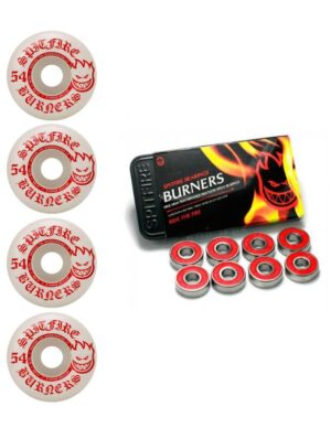 Ruedas Spitfire 54mm 99A Burner + Rolamentos Spitfire Burner Pack