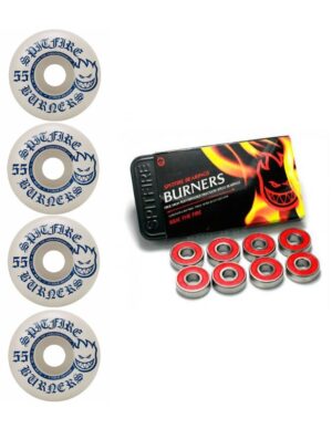 Ruedas Spitfire 55mm 99A Burner + Rolamentos Spitfire Burner Pack