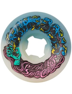 Ruedas skate Santa Cruz Slime Balls 54mm 95A Hairballs White Teal