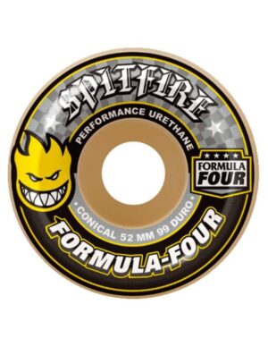 Ruedas skate Spitfire 52mm 99A Formula Four Conical YLW