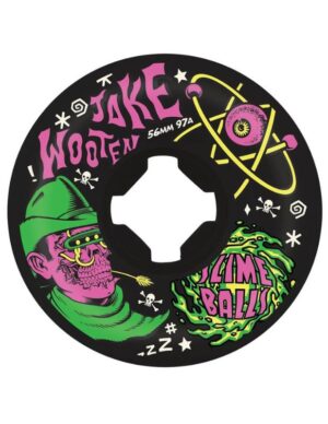 Ruedas skate santa cruz Santa Cruz 56mm 97A JAKE WOOTEN FEVER DREAM VOMIT BLACK