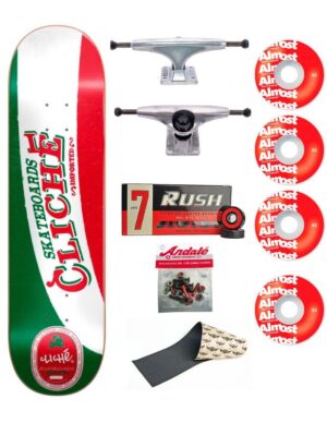 Skate Completo Cliche Imported Green Red 8