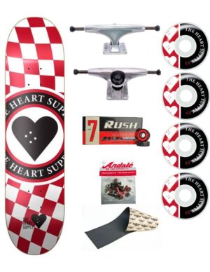 Skate Completo Heart Supply Insignia Check Red 8.25