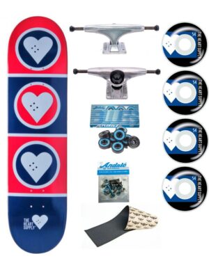Skate Completo Heart Supply Squad Blue Red 8