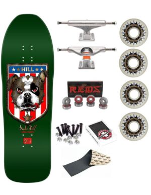 Skate Completo Old School Powell Peralta Frankie Hill Bull Dog Green Gold Foil 10