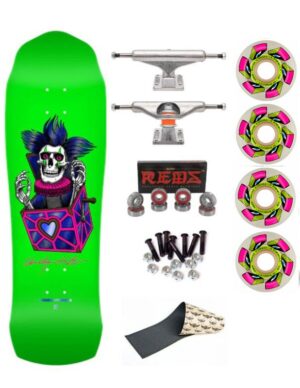 Skate Completo Powell Peralta Chris Hiett Skull Neon Green 9.5
