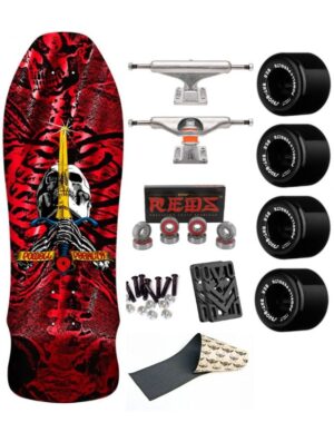 Skate Completo Powell Peralta Geegah Skull & Sword Red Foil