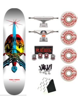 Skate Completo Powell Peralta Skull & Snake White Fade