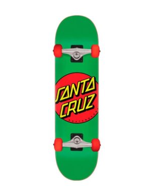 Skate Completo Santa Cruz 7 8 Classic Dot Green