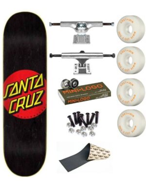 Skate Completo Santa Cruz Classic Dot Black ACE 8.25