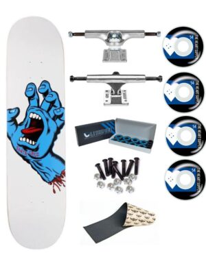 Skate Completo Santa Cruz Screaming Hand White ACE 8.25