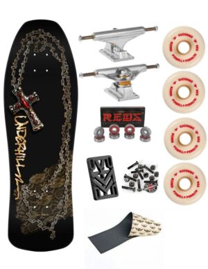 Skate Old School Powell Peralta Ray Underhill Cross Black Gold Foil