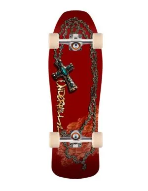 Skate Old School Powell Peralta Ray Underhill Cross Burgundy Gold Foil