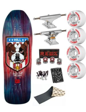 Skate Powell Peralta Frankie Hill Bull Dog Blue Red 10
