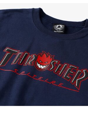 Sudaderas Thrasher x Spitfire Big Head Outline Azúl