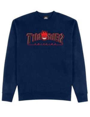 Sudaderas Thrasher x Spitfire Big Head Outline Azúl